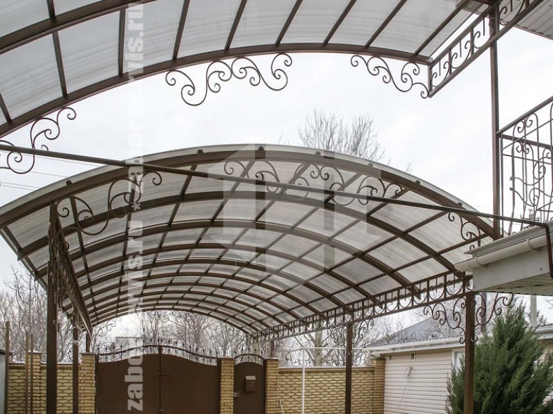 Навес для дома пример 5