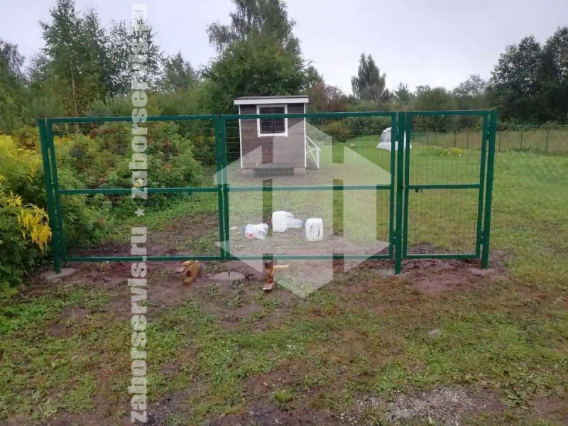Забор из сетки рабицы с проволокой 83 метра