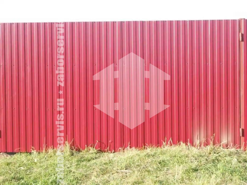 Забор из профнастила 113 метров