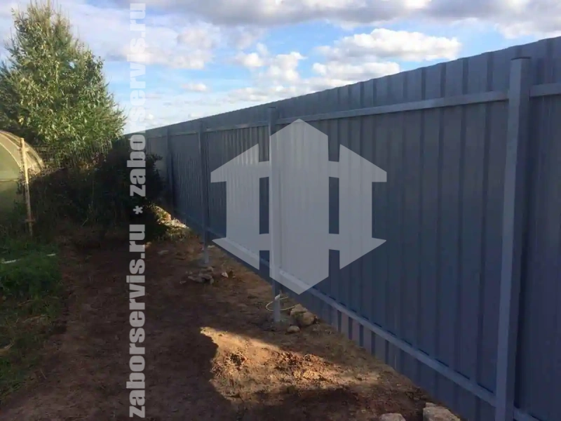 Забор из профнастила 23 метра