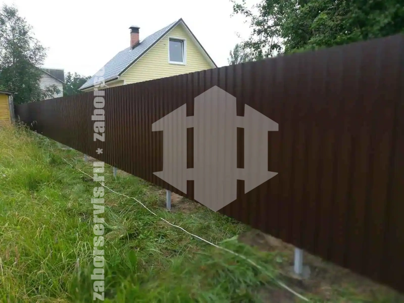 Забор из профнастила 88 метров