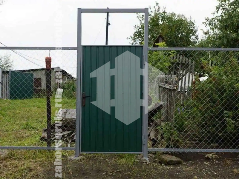 Забор из сетки рабицы секциями 42 метра